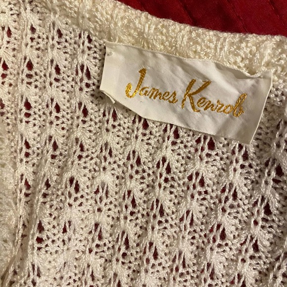 VINTAGE James Kenrob Knit Sexy Womens Size 14 Off-White Sweater Set - Picture 4 of 5